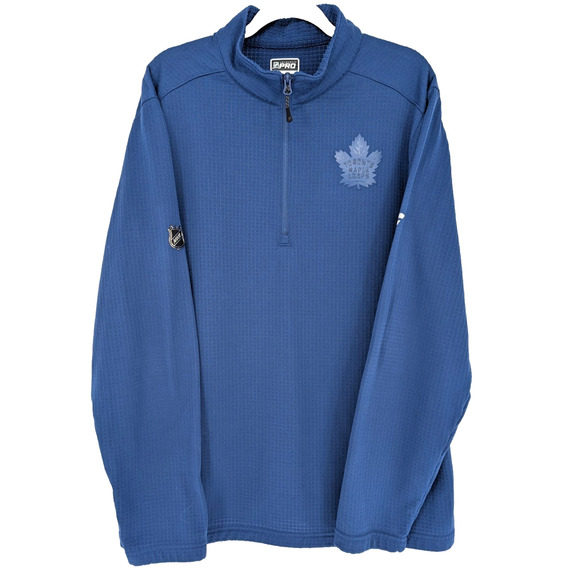 Fanatics Pro Rink Toronto Maple Leafs Mens Blue Quarter Zip Shirt XL Hockey NHL - Picture 5 of 11